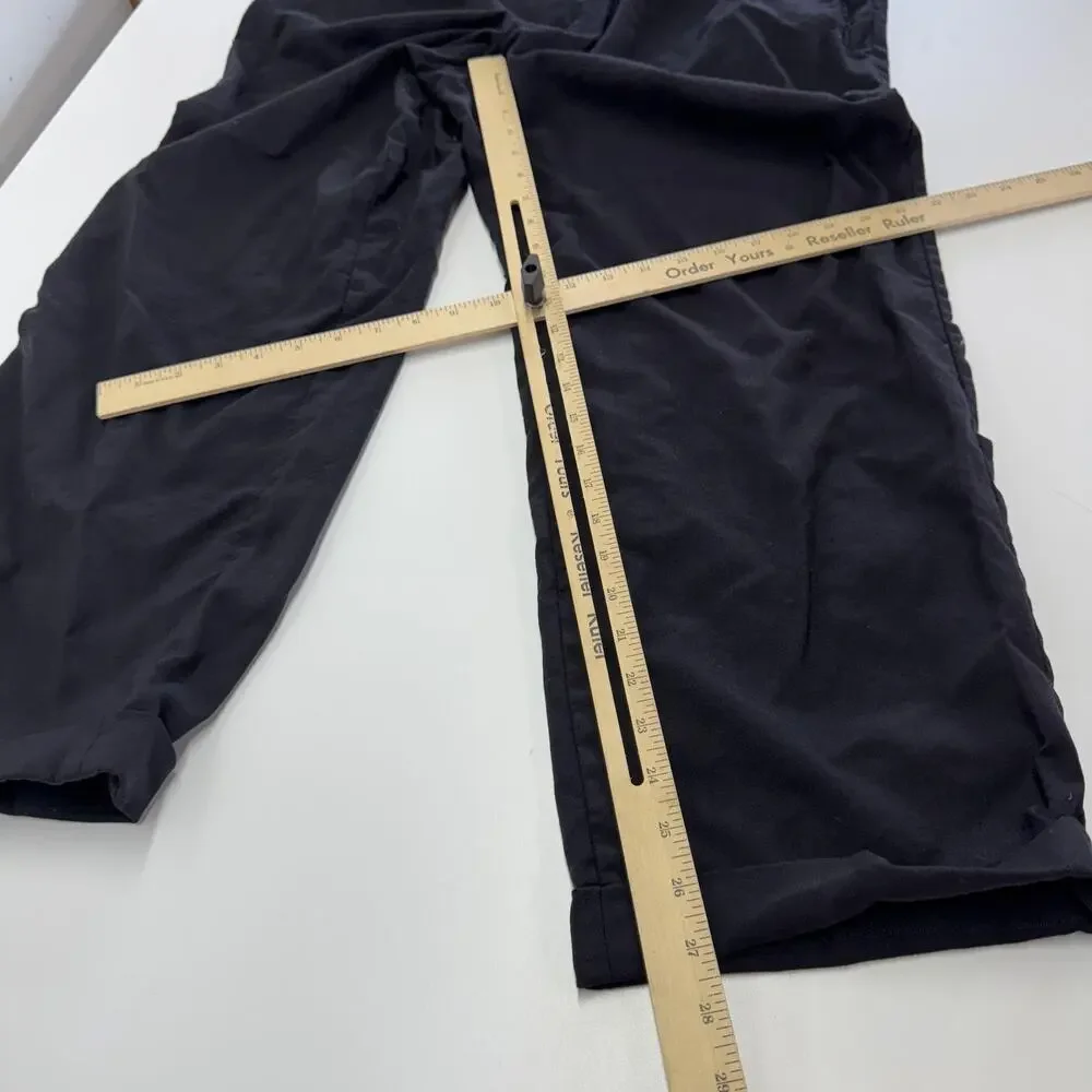 BOSS Hugo Boss Pants‎ Mens Medium Black Pleated Dress Trousers Cuffed Chino